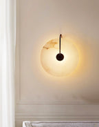 Round Alabaster Modern Wall Lamp