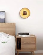 Round Halo Travertine Wall Lamp