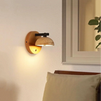 Round Hemispherical Travertine Wall Light