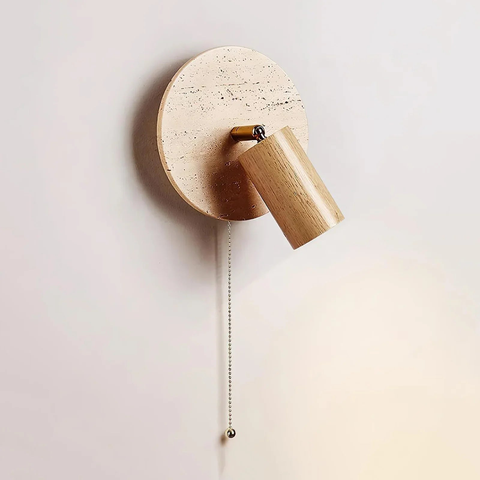 Round Miadi Travertine Wall Lamp