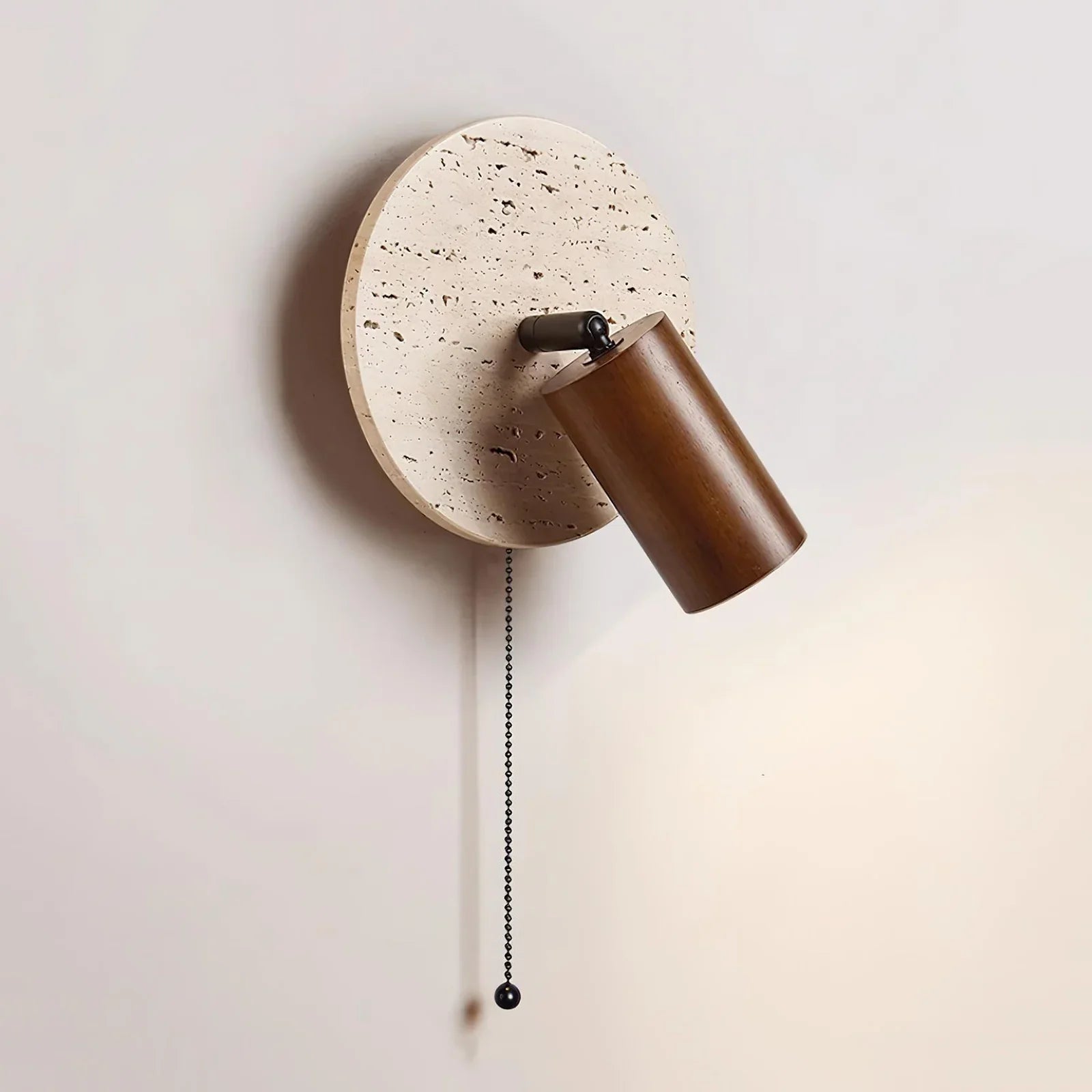 Round Miadi Travertine Wall Lamp