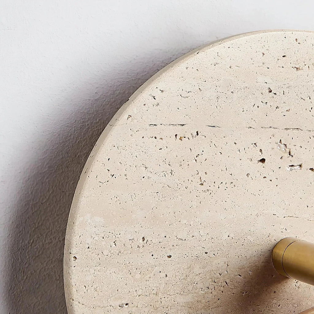 Round Miadi Travertine Wall Lamp
