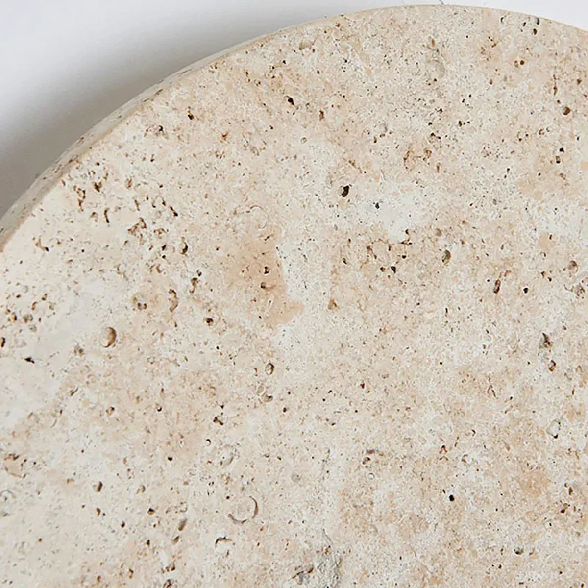 Round Natural Travertine Wall Lamp