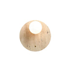 Round Oval Travertine Wall Lamp