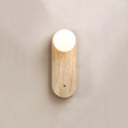 Round Oval Travertine Wall Lamp
