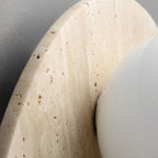 Round Oval Travertine Wall Lamp