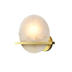Round Savion Alabaster Wall Lamp