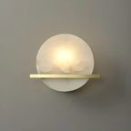 Round Savion Alabaster Wall Lamp