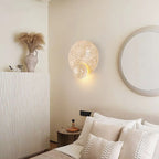Round Travertine Disc Wall Lamp