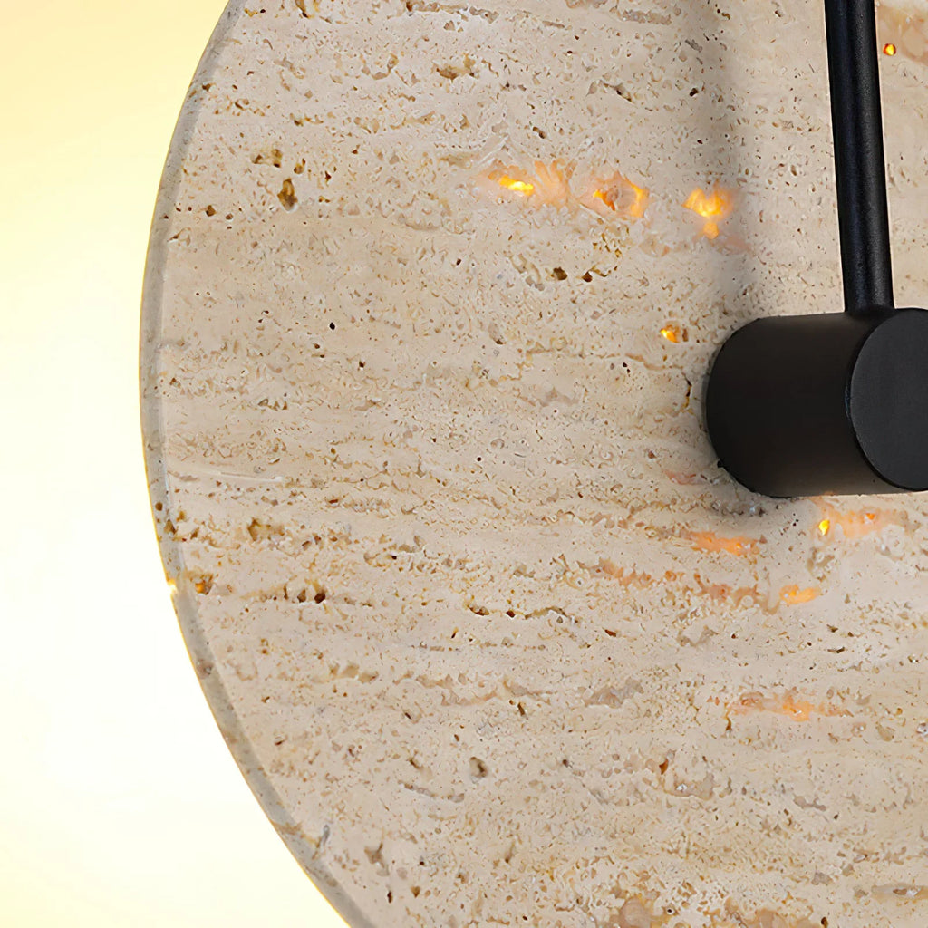 Round Travertine Wall Lamp