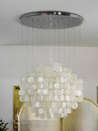 Capiz Shell Layered Pendant Light