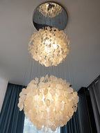 Capiz Shell Layered Pendant Light