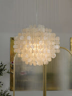 Capiz Shell Layered Pendant Light