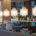 Round Shell Chandelier for Bedroom Living Room