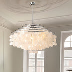 Round Shell Chandelier for Bedroom Living Room