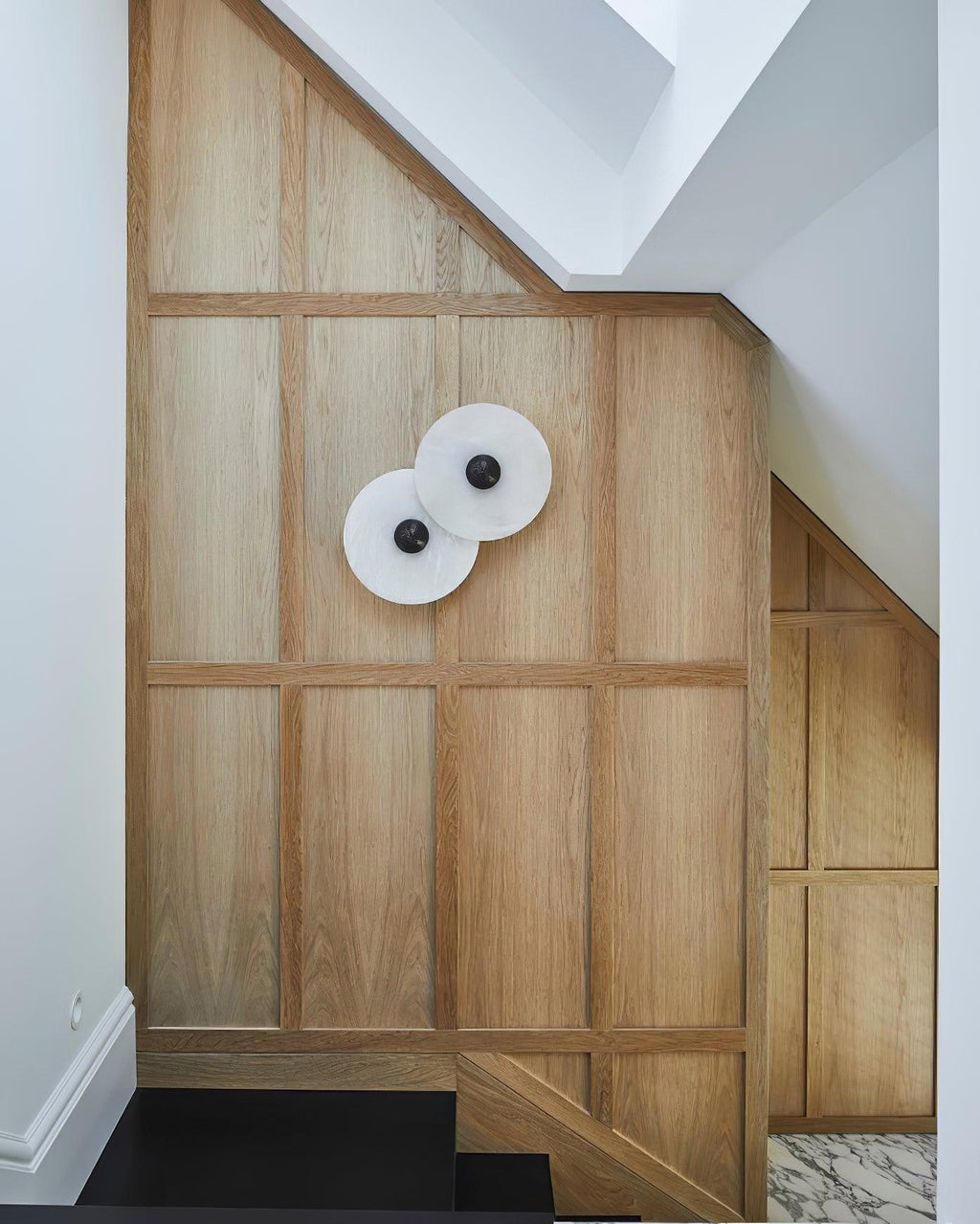 Round Alabaster Combination Wall Sconce