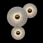 Round Alabaster Combination Wall Sconce