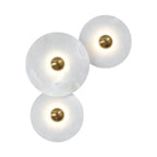 Round Alabaster Combination Wall Sconce