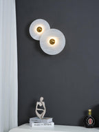 Round Alabaster Combination Wall Sconce
