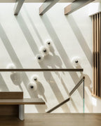 Round Alabaster Combination Wall Sconce