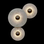 Round Alabaster Combination Wall Sconce