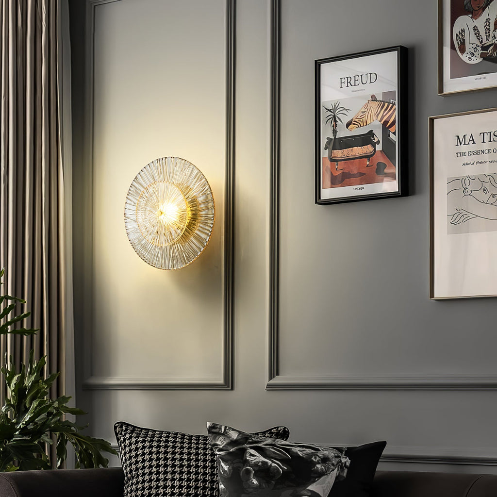 Round Crystal Wall Lamp