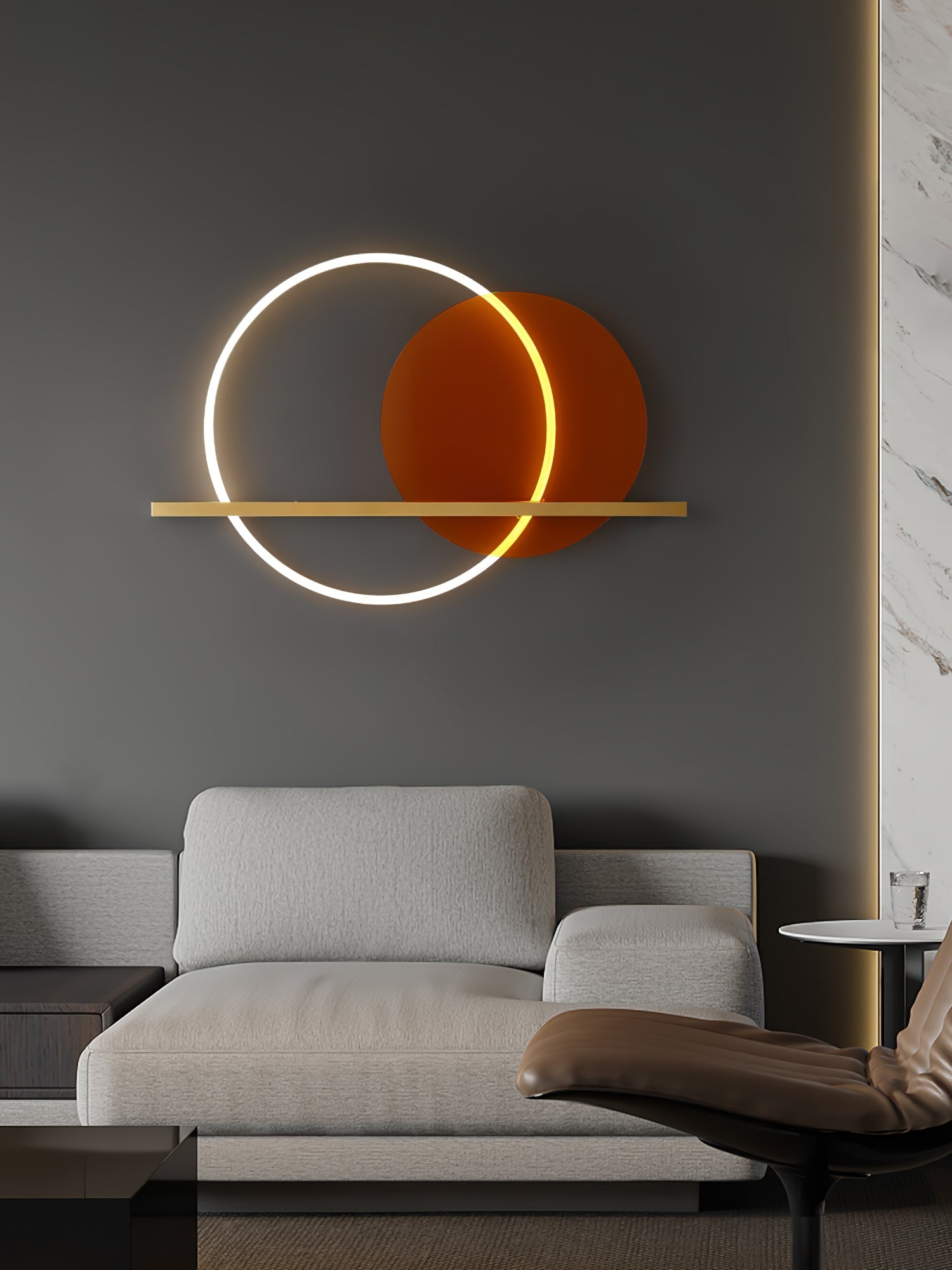 Round Cut Wall Lamp