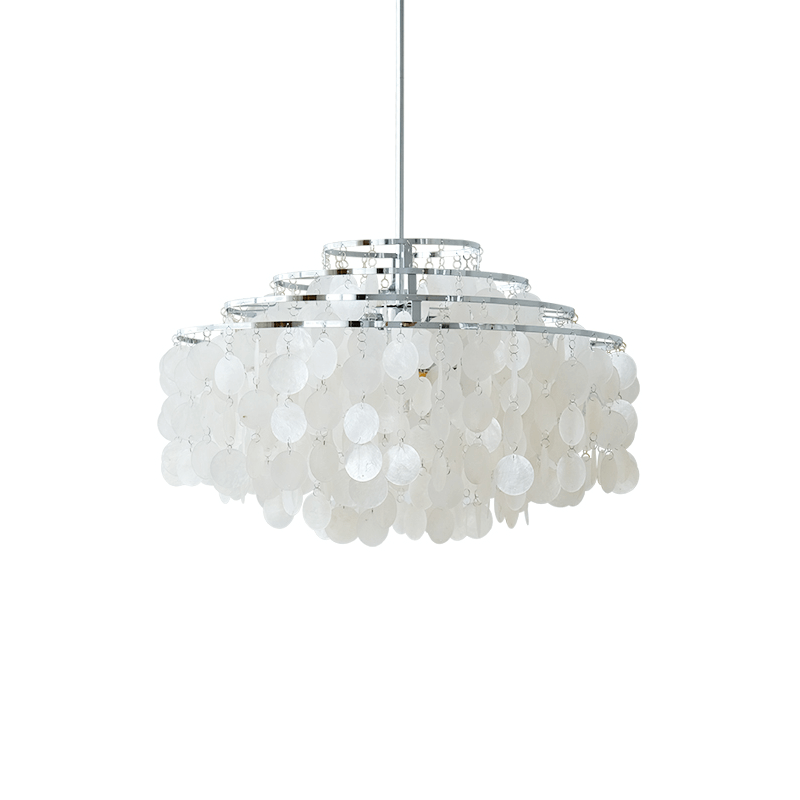Round Shell Chandelier for Bedroom Living Room