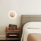 Round Travertine Wall Sconce