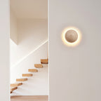 Round Travertine Wall Sconce