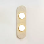 Rounded Travertine Wall Sconce