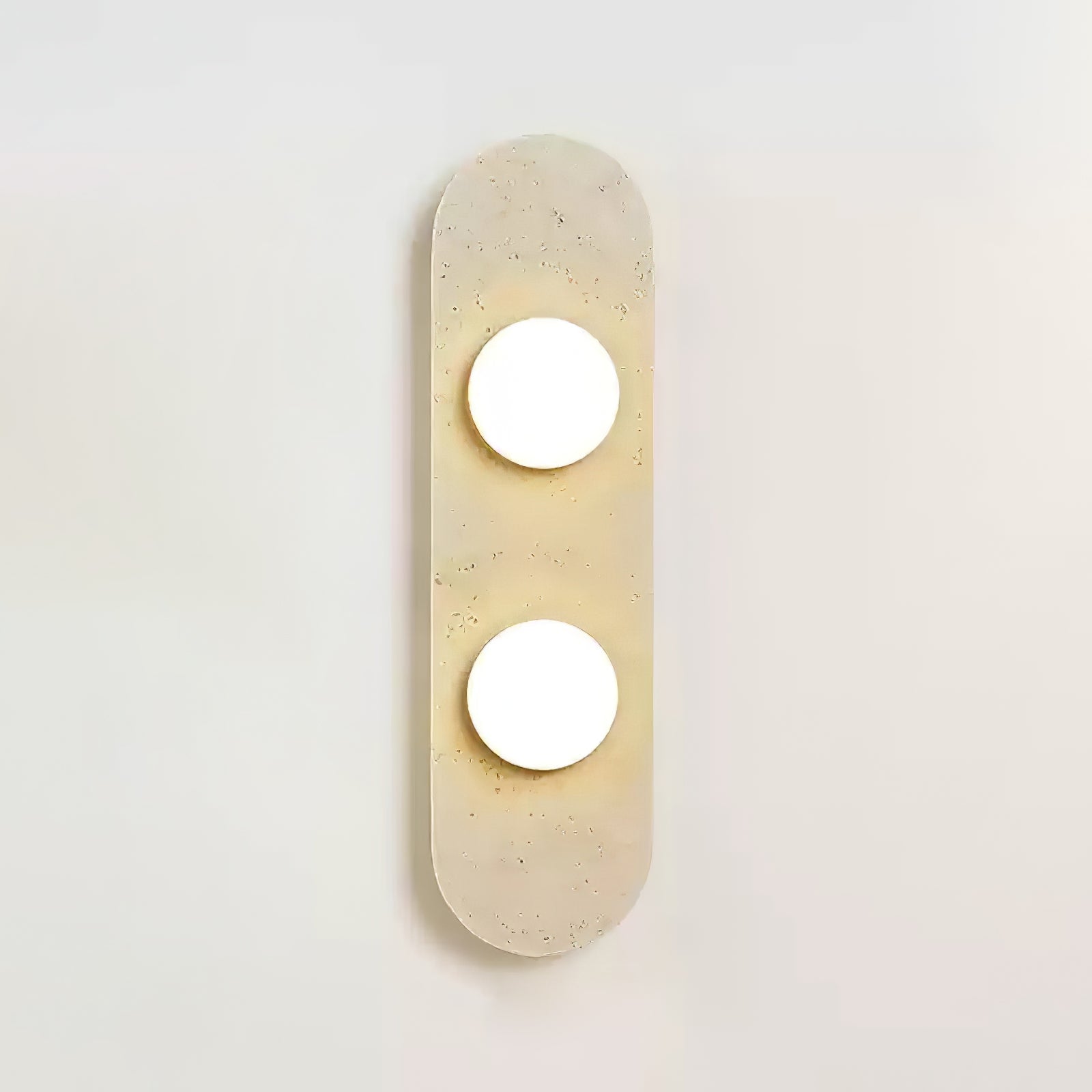 Rounded Travertine Wall Sconce