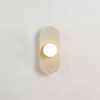 Rounded Travertine Wall Sconce