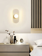 Rounded Travertine Wall Sconce