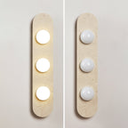 Rounded Travertine Wall Sconce
