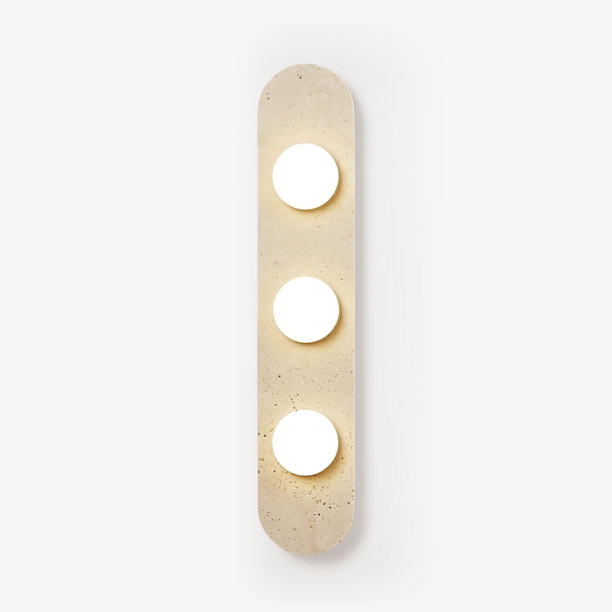 Rounded Travertine Wall Sconce