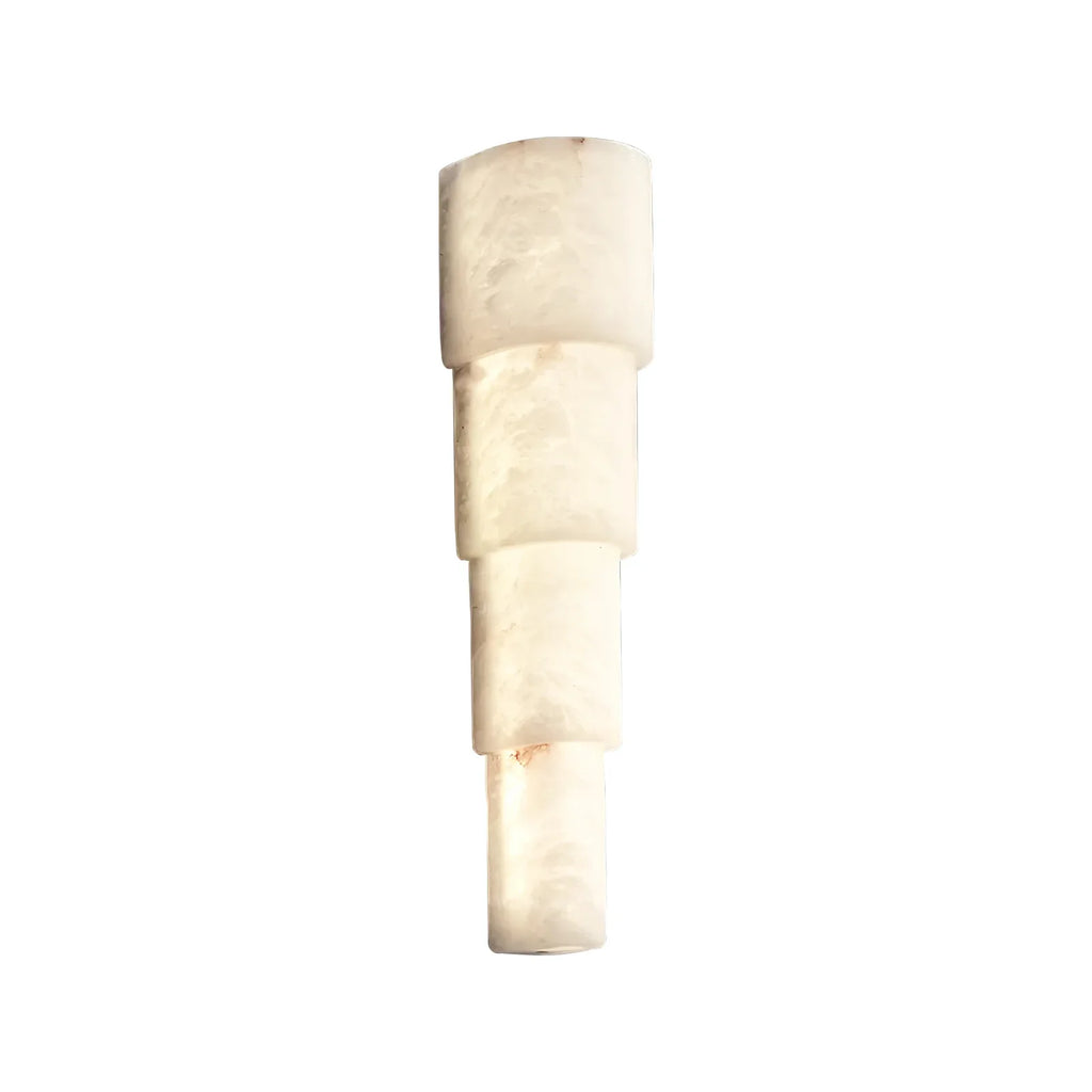 Semi Cylindrical Alba Cascade Alabaster Wall Sconce