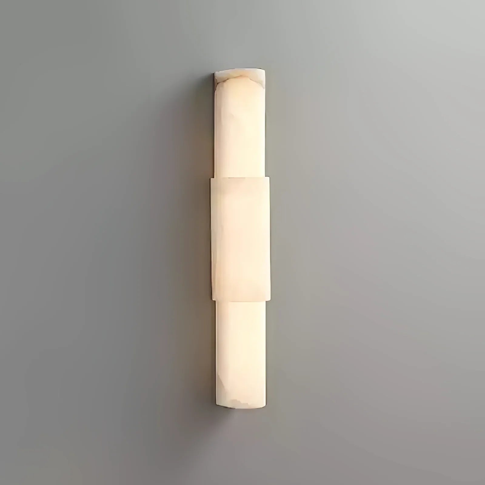 Semi Cylindrical Alba Cascade Alabaster Wall Sconce