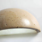 Semicircular Twilight Travertine Wall Lamp