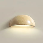 Semicircular Twilight Travertine Wall Lamp