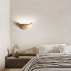 Semicircular Twilight Travertine Wall Lamp