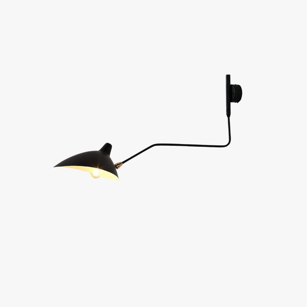 Serge Mouille Wall Sconce – Black Swing Arm Designer Wall Light