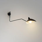 Serge Mouille Wall Sconce – Black Swing Arm Designer Wall Light