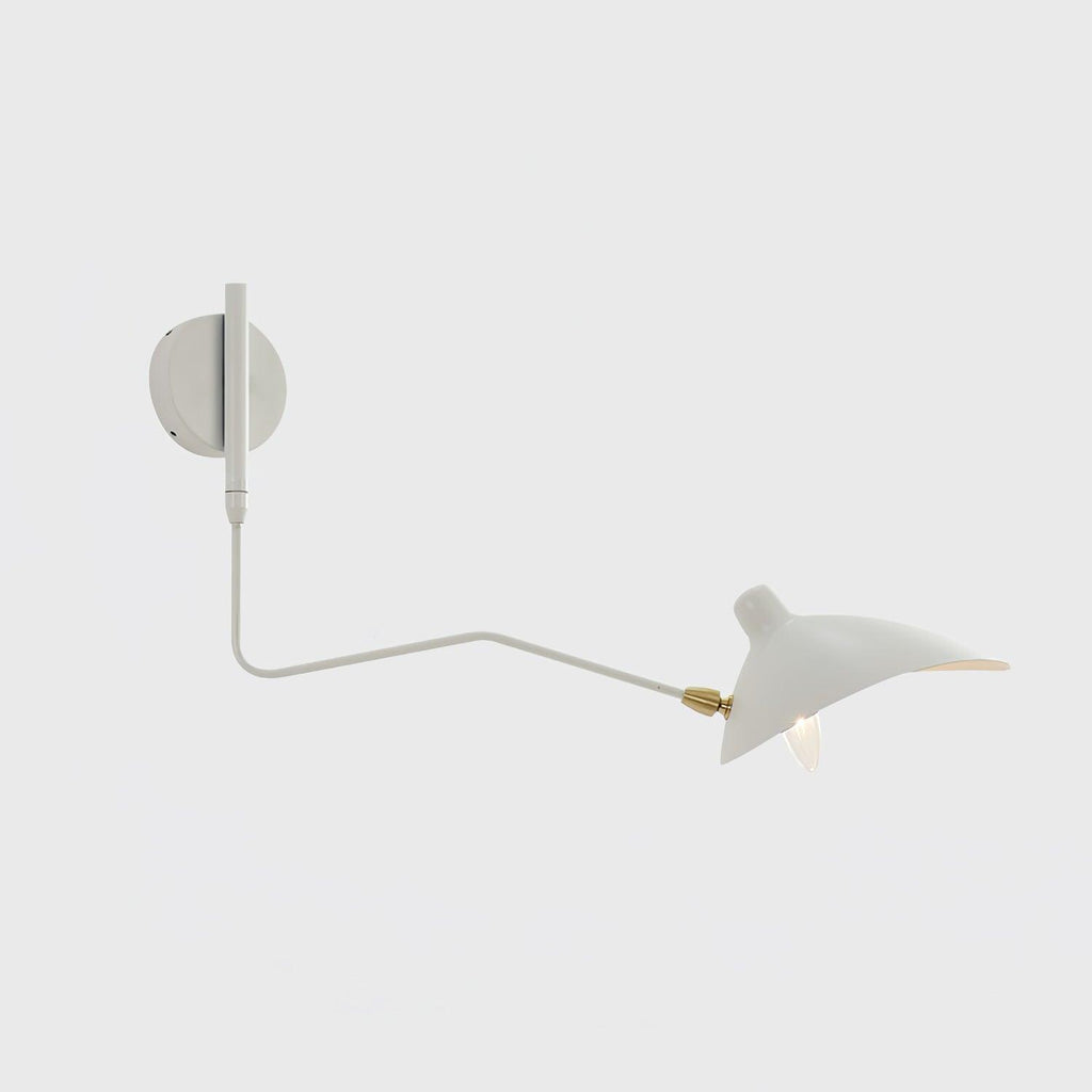 Serge Mouille Wall Sconce – Black Swing Arm Designer Wall Light