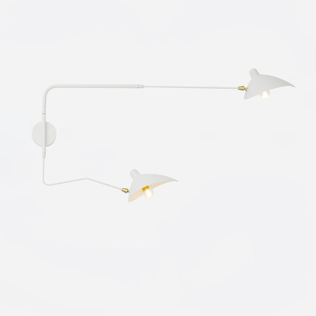 Serge Mouille Wall Sconce – Black Swing Arm Designer Wall Light