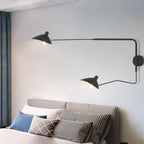 Serge Mouille Wall Sconce – Black Swing Arm Designer Wall Light