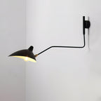 Serge Mouille Wall Sconce – Black Swing Arm Designer Wall Light