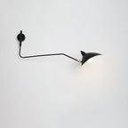 Serge Mouille Wall Sconce – Black Swing Arm Designer Wall Light