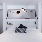 Serge Mouille Wall Sconce – Black Swing Arm Designer Wall Light