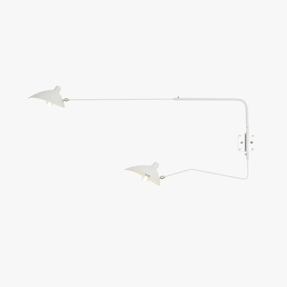 Serge Mouille Wall Sconce – Black Swing Arm Designer Wall Light